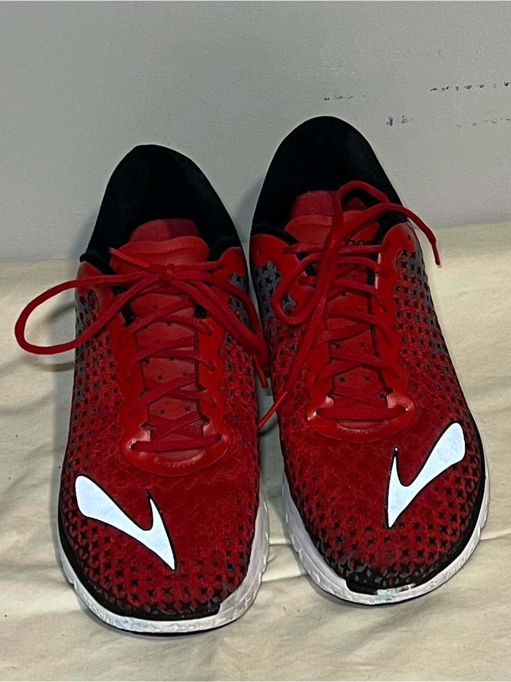 Brooks Red and Black Men's Running Sneakers